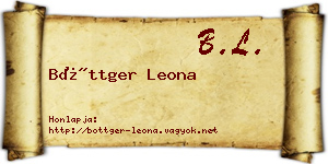 Böttger Leona névjegykártya
